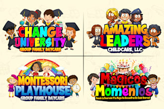 design baby shop, child care, day care, school,and kids  logo
