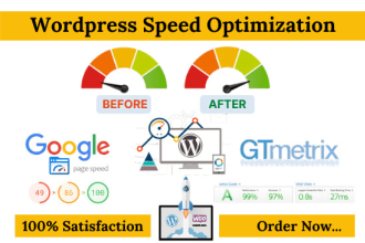 do wordpress speed optimization on gtmetrix and google pagespeed
