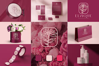 design minimalist business logo brand style guide and social media kit