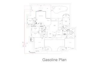 design drainage and plumbing or gasoline layout