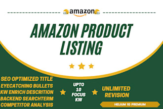 do amazon listing creation, product description copywriting