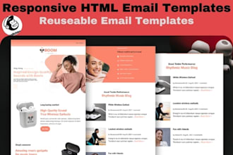 design a reusable HTML email template or newsletter