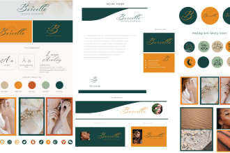 handwritten signature logo and full complete branding kit
