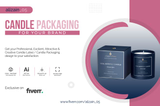 custom candle box packaging and candle label design