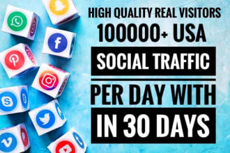 drive social media traffic with real visitors from USA with targeted country