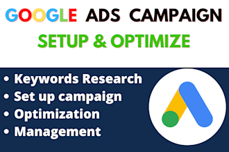 setup and optimize google adwords ads campaign