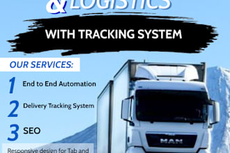 build exclusive and responsive logistics website with tracking system