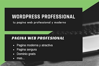 construir un sitio web wordpress moderno y profesional
