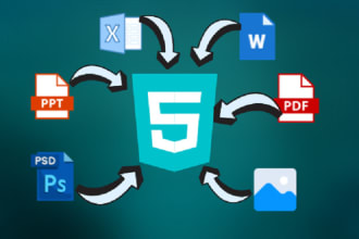 convert pdf, word, excel file into HTML5, css3