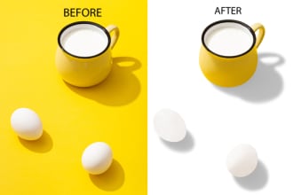 product photo retouching and background removal in photoshop