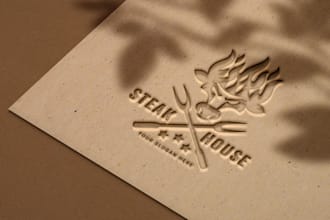 design bbq grill, cafe, restaurant, and food logo