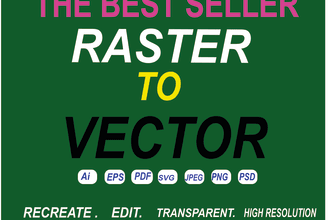 image editing, redraw,remake,resize, ,vector tracing,logo