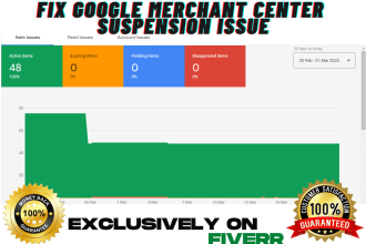 have a reactive google merchant center, I also fixed misrepresentation issues