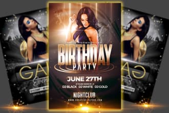 make business flyer, gym flyer or party flyer