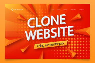redesign, duplicate, copy, clone website using elementor pro