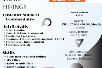 design posters for jobs and events