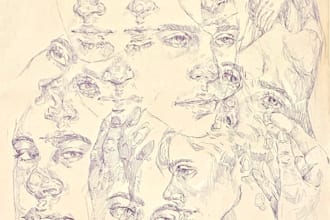 draw portrait sketch with my own style