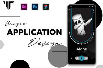 create mobile app UI UX design in xd, PSD, and figma