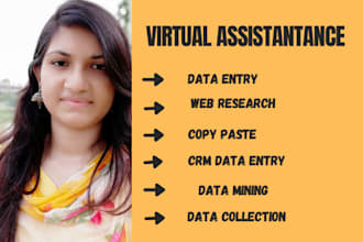 do data entry for virtual assistant web research and data collection