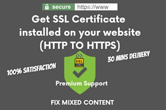install SSL certificate fix http to https