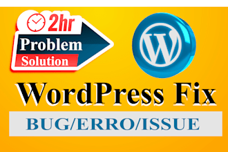 fix wordpress bug, error, issue, problem or customize wordpress