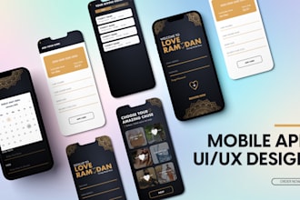 do mobile app ui ux design in adobe xd, app mockup prototype figma app design