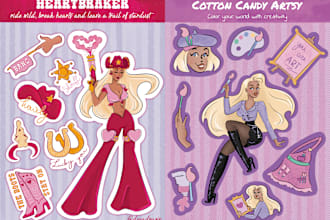 do sticker sheet in this style