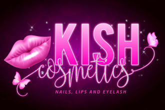 do feminine nails eyelash cosmetics and hair extension logo