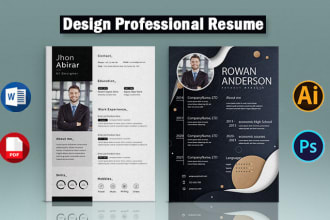 design professional resume , cv and cover letter templates