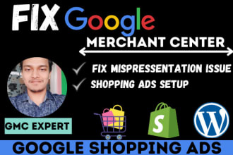 setup your google shopping ads and fix merchant center