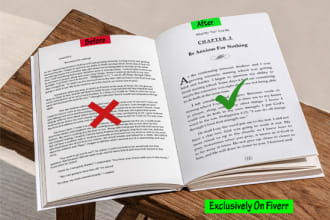 format and upload your book for amazon KDP kindle ebook and paperback