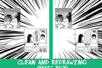 clean, redraw and letter manga