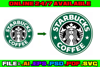 vector tracing logo, line art tracing