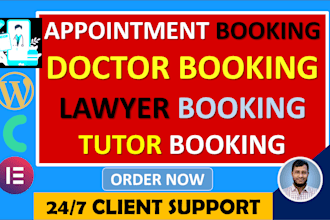 make doctor booking, lawyer, tutor booking appointment site