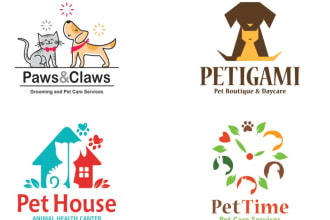 design dogs cats pets and animals logo