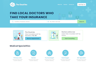 develop telehealth website app like practo, zocdoc, doctolib, doctrailia