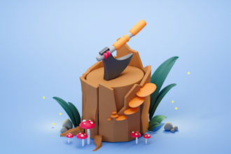 create 3d stylized artworks and illustrations