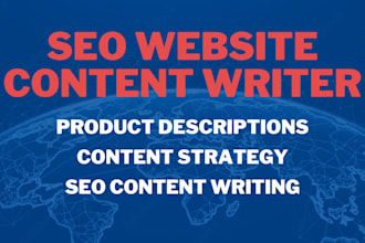 be SEO website content writer, write engaging website copy