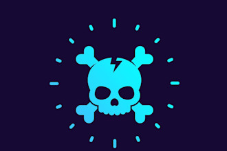 design super skull  logo very fast with super color