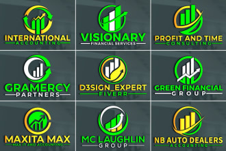 do modern financial and accounting business logo design
