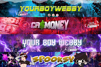 create an awesome youtube banner and logo design