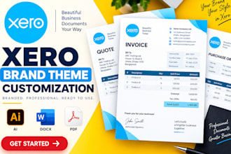 design xero custom invoice professional templates
