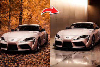 do automotive photo edit, car picture edit, remove bg