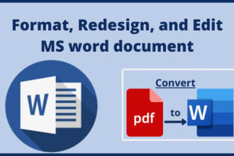 write resume cv and type ms word document