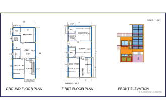 draw 2d floor plans and house elevations in autocad