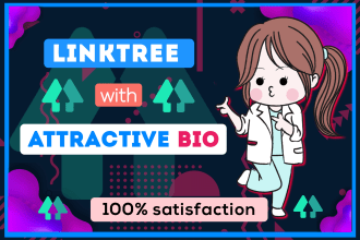 set up your linktree bio link landing page with attractive instagram bio