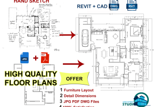 redraw, architecture drawings in cad and revit