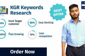 provide profitable kgr keyword research and competitor analysis service