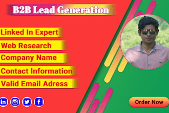 do linkedin research b2b lead generation and data entry
