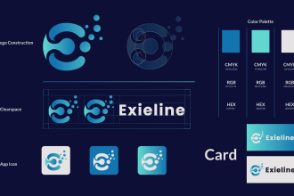 design brand style guide and modern logo design